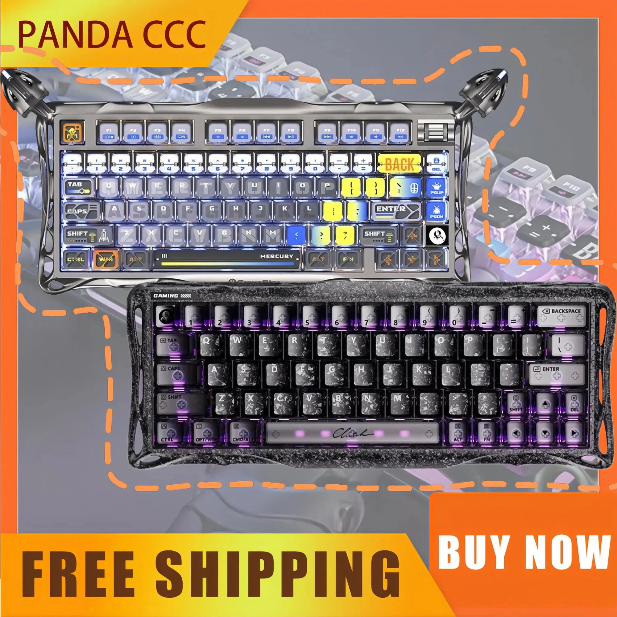 Original GravaStar K1 PRO Mechanical Keyboard V60 75% Aluminum Alloy Keyboard Cyberpunk CNC Wireless Gasket Gaming Keyboard Gift
Original GravaStar K1 PRO Mechanical Keyboard V60 75% Aluminum Alloy Keyboard Cyberpunk CNC Wireless Gasket Gaming Keyboard Gift