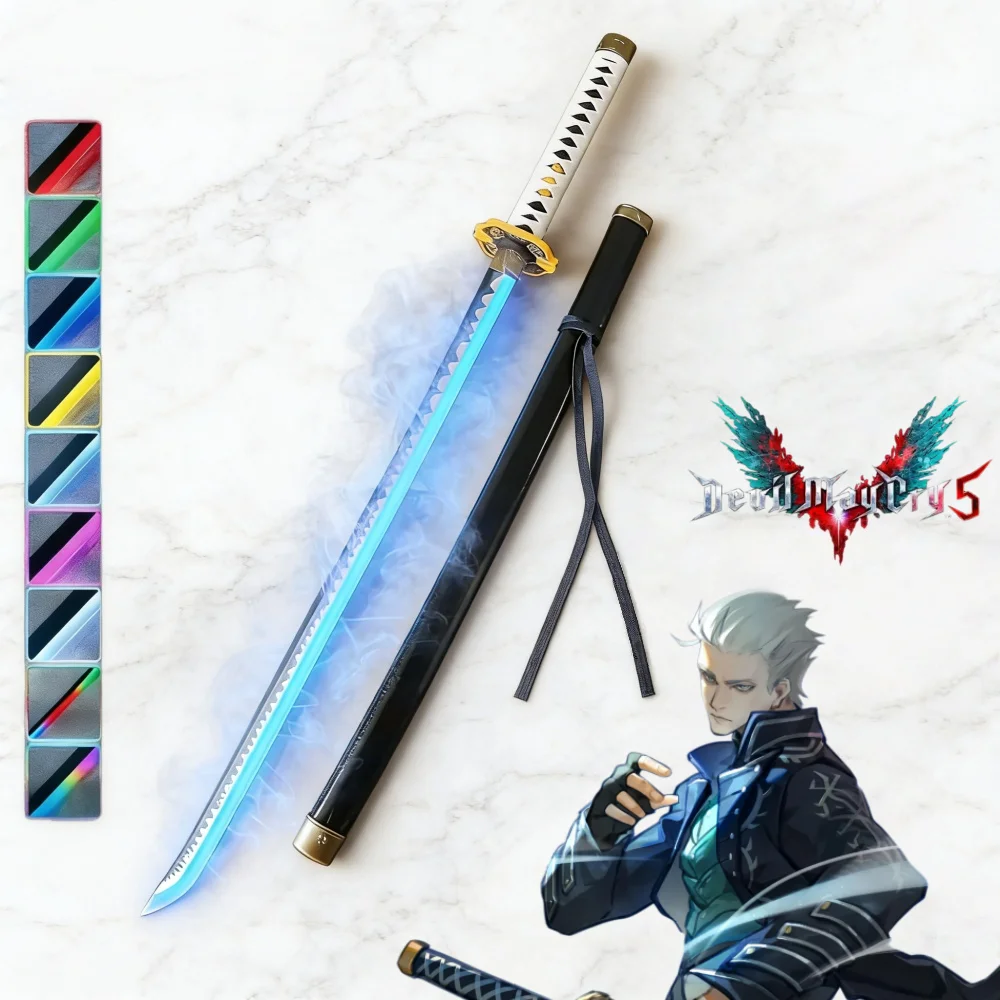 40-дюймовая катана Yamato Vergil для косплея, аниме-реквизит, LED-подсветка, эффект дыма, Devil May Cry 5, японская катана с эффектом парения, реалистичный размер, игрушка-подарок
40-дюймовая катана Yamato Vergil для косплея, аниме-реквизит, LED-подсветка, эффект дыма, Devil May Cry 5, японская катана с эффектом парения, реалистичный размер, игрушка-подарок