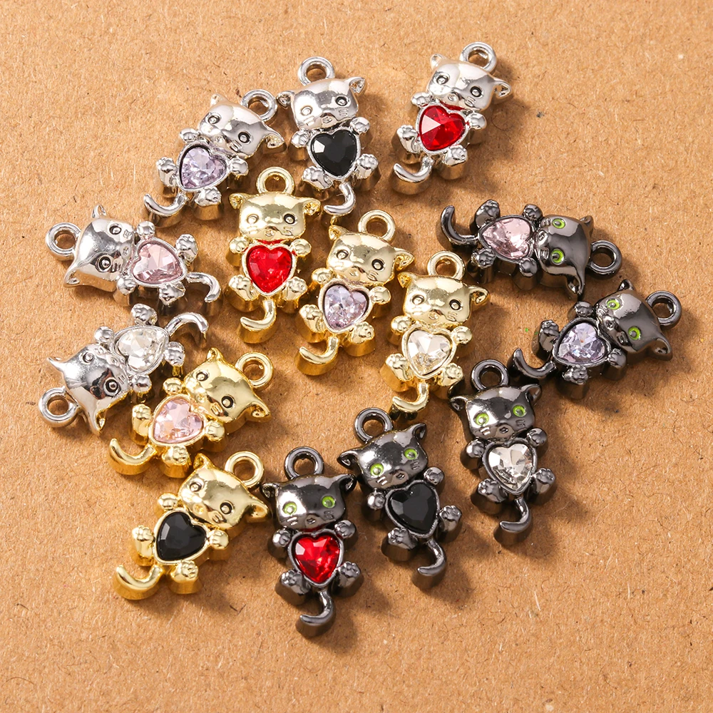 5pcs Cute Crystal Cat Charms Pendant for Jewelry Making Necklace Earrings Bracelet DIY Handmade Accessories Supplies
5pcs Cute Crystal Cat Charms Pendant for Jewelry Making Necklace Earrings Bracelet DIY Handmade Accessories Supplies