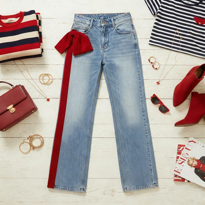 Krisstargirls Women's Fall Winter Going Out Jeans 2025 New Stylish Elegant Bow-embellished Blue Leisure Fashion Pants for Ladies
Krisstargirls Women's Fall Winter Going Out Jeans 2025 New Stylish Elegant Bow-embellished Blue Leisure Fashion Pants for Ladies