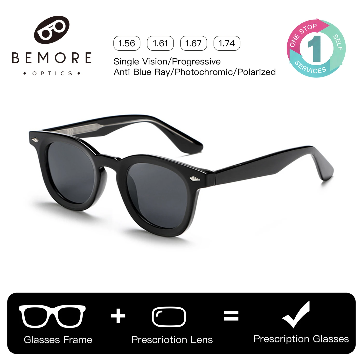 BEMORE Square Prescription Sunglasses Women Designer Acetate Polarized UV400 Optical Frame Lenses Eyeglasses
BEMORE Square Prescription Sunglasses Women Designer Acetate Polarized UV400 Optical Frame Lenses Eyeglasses