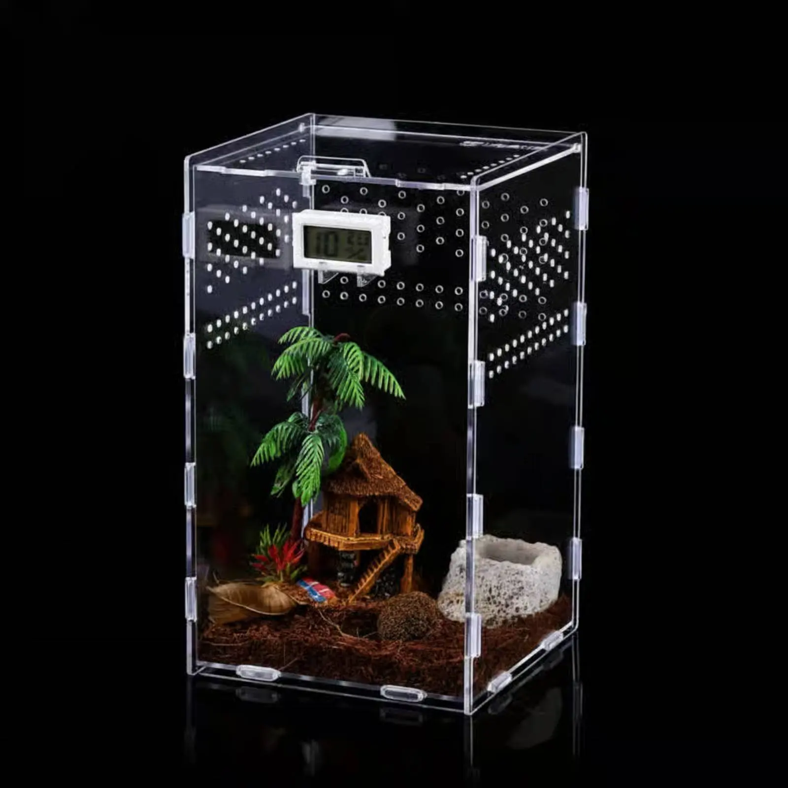 Acrylic Creature Terrarium Easy to Clean Transparent Arboreal Enclosure Arachnid Breeding Box Ventilated Design
Acrylic Creature Terrarium Easy to Clean Transparent Arboreal Enclosure Arachnid Breeding Box Ventilated Design