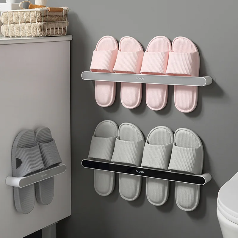 Slipper Rack In The Bathroom Punch-Free Wall-Mounted Bathroom Shoe Rack Paste-Type Slippers Storage Rack On The Bathroom Wall
Slipper Rack In The Bathroom Punch-Free Wall-Mounted Bathroom Shoe Rack Paste-Type Slippers Storage Rack On The Bathroom Wall