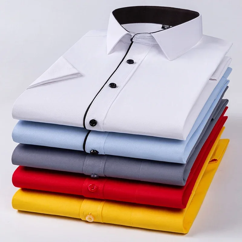 New in shirt plus size summer short sleeve shirts for men slim fit formal shirt Office solid clothes white designer plain shirt
New in shirt plus size summer short sleeve shirts for men slim fit formal shirt Office solid clothes white designer plain shirt