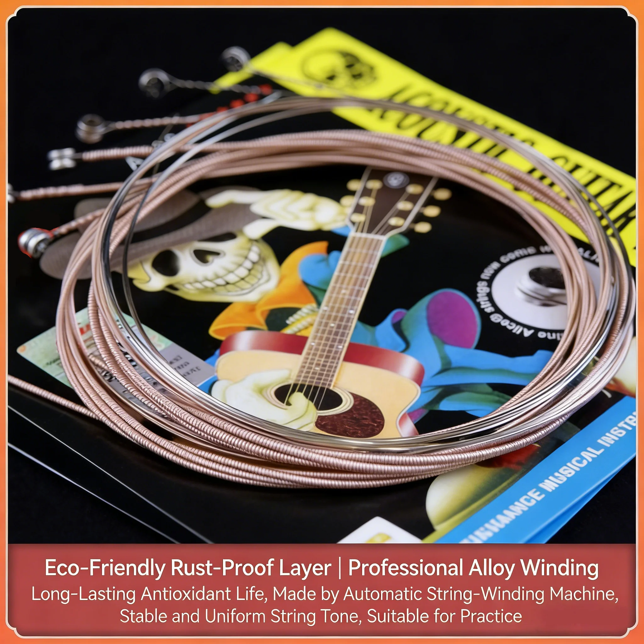 A206 Acoustic guitar strings 6 pcs set copper strings 1-6 for acoustic guitar Stainless Steel Coated Phosphor Bronze
A206 Acoustic guitar strings 6 pcs set copper strings 1-6 for acoustic guitar Stainless Steel Coated Phosphor Bronze