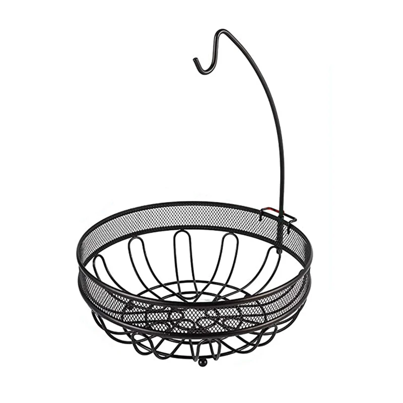 Fruit Basket Bowl With Banana Tree Hanger, Storage Snacks Holder Rack Bread Stand
Fruit Basket Bowl With Banana Tree Hanger, Storage Snacks Holder Rack Bread Stand