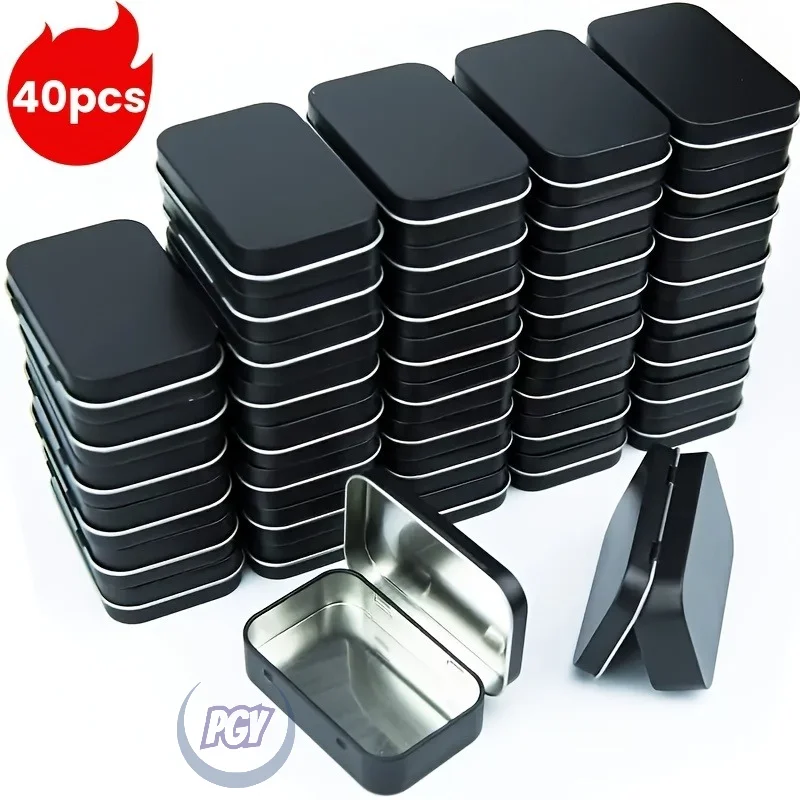 40 Metal Black Storage Jars Set Rectangular Hinged Cans Mini Boxes Small Storage Container for Craft Jewelry Bead Home Organizer
40 Metal Black Storage Jars Set Rectangular Hinged Cans Mini Boxes Small Storage Container for Craft Jewelry Bead Home Organizer