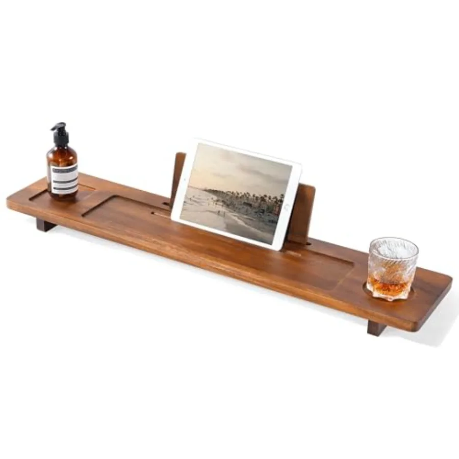 Walnut Bathtub Tray Caddy - 35" Wide Adjustable for Freestanding Tubs Non-Slip Phone/Wine Holder
Walnut Bathtub Tray Caddy - 35" Wide Adjustable for Freestanding Tubs Non-Slip Phone/Wine Holder