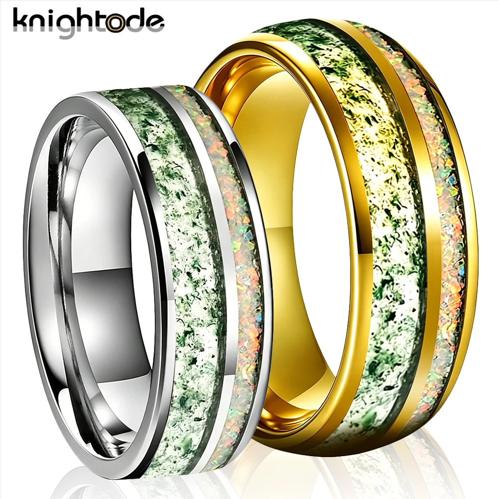 8mm Agate Opal Inlay Tungsten Carbide Rings For Mens Womens Fashion Engagement Wedding Bands Comfort Fit
8mm Agate Opal Inlay Tungsten Carbide Rings For Mens Womens Fashion Engagement Wedding Bands Comfort Fit