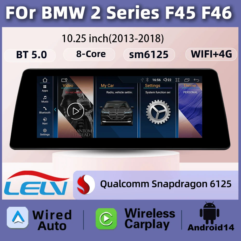 10.25inch Wireless Carplay Android Auto For BMW F45 F46 F87 Car Radio Stereo Multimedia Navigation Qualcomm Snapdragon 6125
10.25inch Wireless Carplay Android Auto For BMW F45 F46 F87 Car Radio Stereo Multimedia Navigation Qualcomm Snapdragon 6125