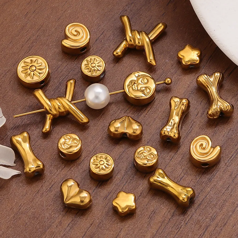 5pcs Stainless Stee Bones Stars Moon Sun Beads Charm Loose Beads Spacers for Necklace Bracelet Jewelry Making Materials Supplies
5pcs Stainless Stee Bones Stars Moon Sun Beads Charm Loose Beads Spacers for Necklace Bracelet Jewelry Making Materials Supplies