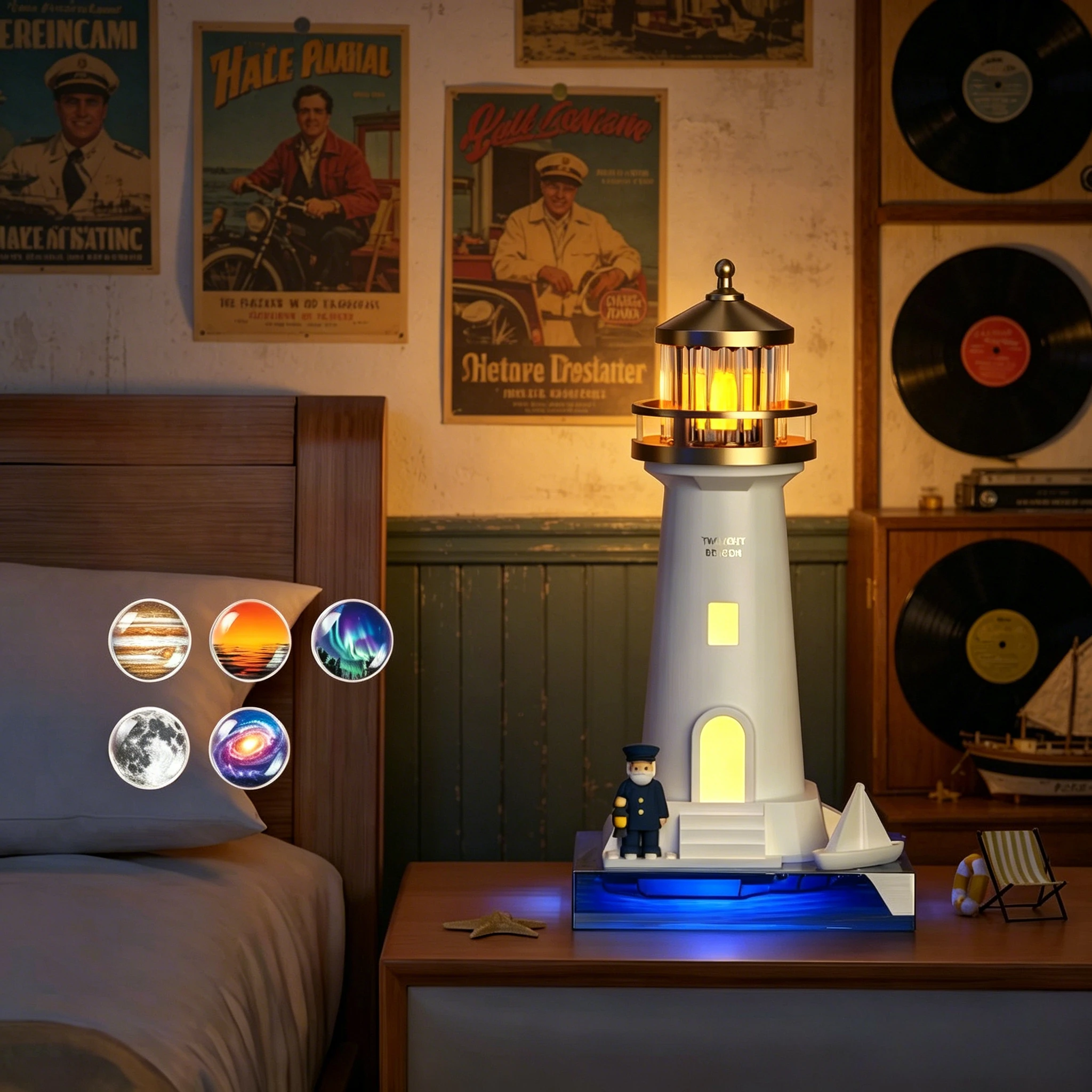 Lighthouse Starry Sky Projector Night Light,5-in-1 Galaxy Projection Lamp,USB Rechargeable Timing Portable Bedside Ambient Light
Lighthouse Starry Sky Projector Night Light,5-in-1 Galaxy Projection Lamp,USB Rechargeable Timing Portable Bedside Ambient Light