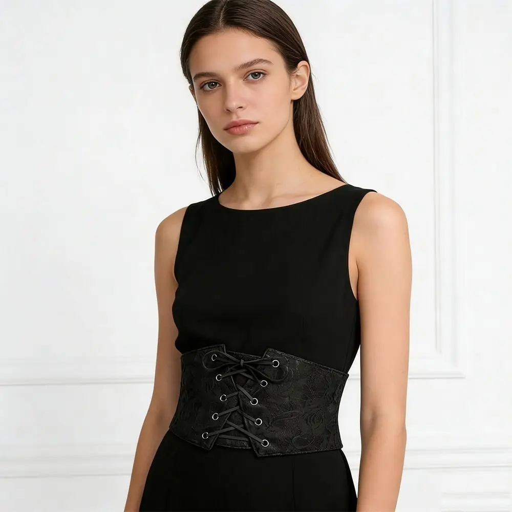 Fashion Black Designer Belts Lace Embroidery Ultra-wide Waist Belts Retro Elastic Stretch Lace Corset Belts Unisex
Fashion Black Designer Belts Lace Embroidery Ultra-wide Waist Belts Retro Elastic Stretch Lace Corset Belts Unisex
