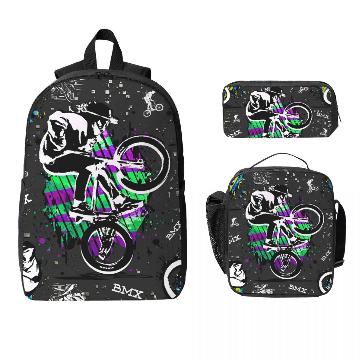Bmx Apparel Bmx Freestyle Backpack Student Boys Girls BookBag School Bag Shoulder Bags 3ps Insulated Lunch Bag Pencil Case
Bmx Apparel Bmx Freestyle Backpack Student Boys Girls BookBag School Bag Shoulder Bags 3ps Insulated Lunch Bag Pencil Case