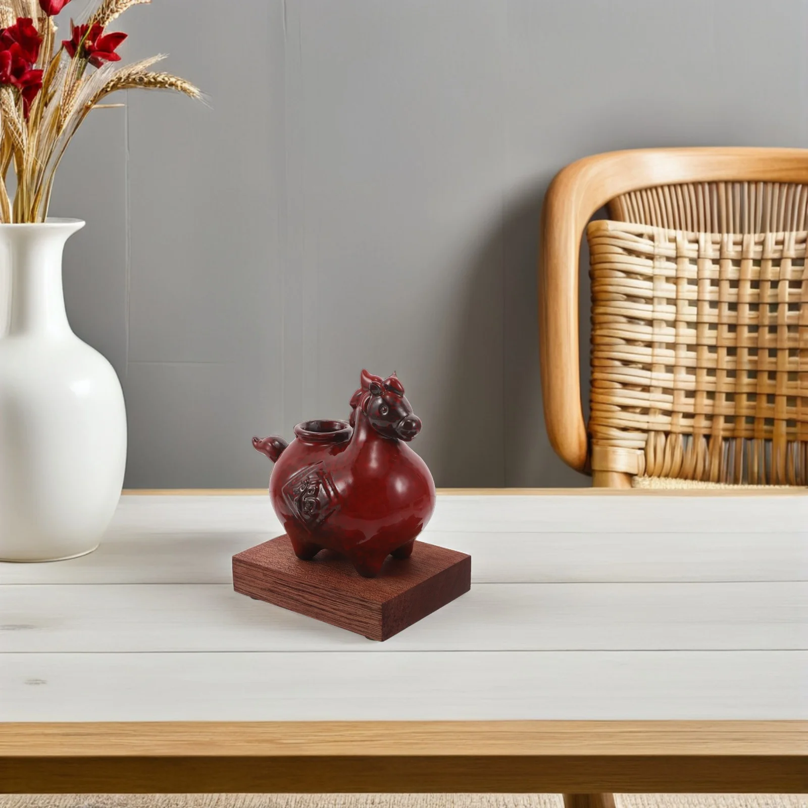 Small Ceramic Bud Vase Horse Zodiac Vintage Pottery Fu Character 2026 Chinese New Year Spring Festival Table Ornament Fengshui
Small Ceramic Bud Vase Horse Zodiac Vintage Pottery Fu Character 2026 Chinese New Year Spring Festival Table Ornament Fengshui