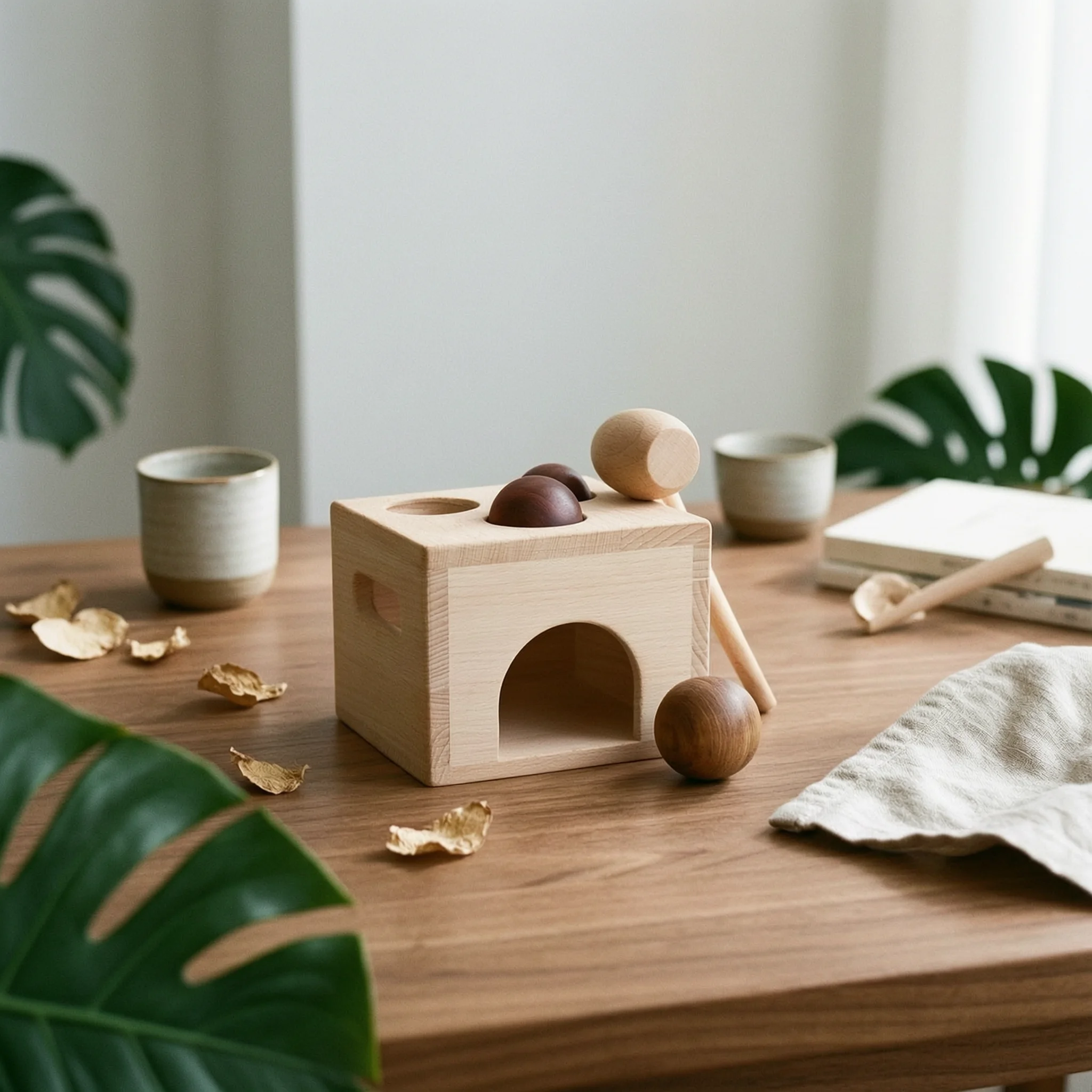 Wooden Ball Hammering Toy Polished Wooden Hammering Box Child Plaything Even Fine Movement Skills
Wooden Ball Hammering Toy Polished Wooden Hammering Box Child Plaything Even Fine Movement Skills