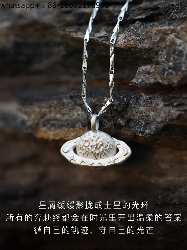 "Saturn" Sterling Silver 999 Pendant for Men and Women, Unique Good-looking Design Planet Necklace
"Saturn" Sterling Silver 999 Pendant for Men and Women, Unique Good-looking Design Planet Necklace