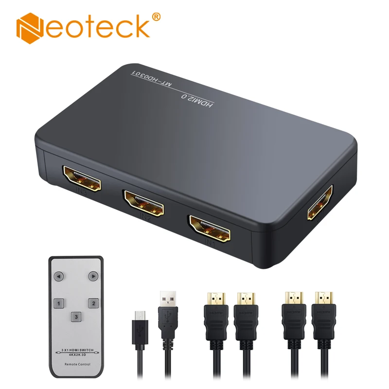 Neoteck 4k HDMI-совместимый переключатель разветвитель 3 в 1 переключатель поддерживает @ 60 Гц 3D HD1080P с ИК-пультом дистанционного управления для Xbox PS4
Neoteck 4k HDMI-совместимый переключатель разветвитель 3 в 1 переключатель поддерживает @ 60 Гц 3D HD1080P с ИК-пультом дистанционного управления для Xbox PS4
