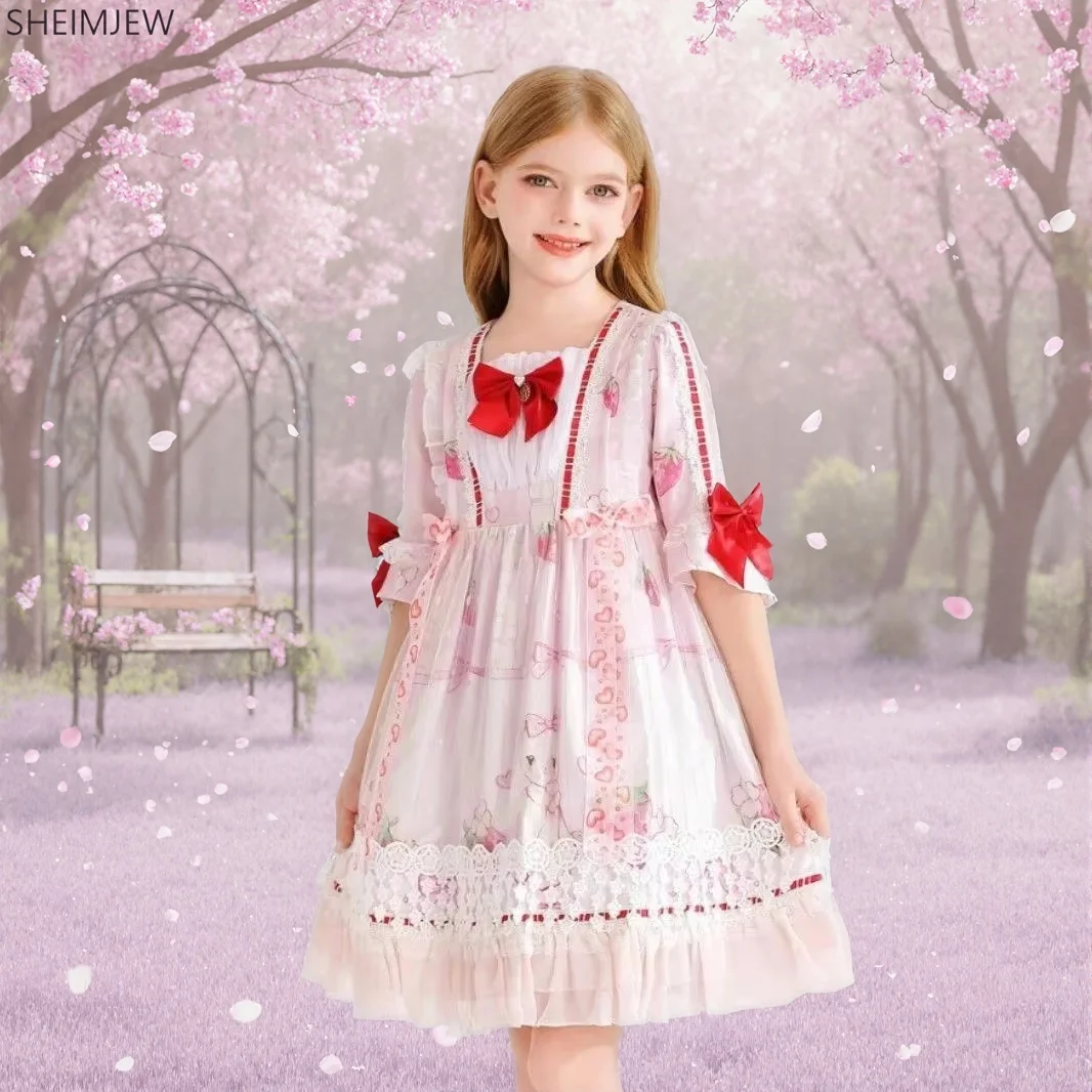 Chica Lace Chiffon Dress Role Play Strawberry Pink Lolita Lolita Costume Princess Dress Enfant Clothing Bebé Clothes 2026
Chica Lace Chiffon Dress Role Play Strawberry Pink Lolita Lolita Costume Princess Dress Enfant Clothing Bebé Clothes 2026