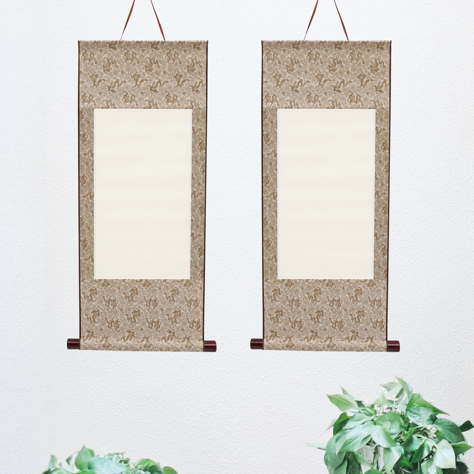 2pcs Blank Mounting Scroll Paper Chinese Calligraphy Art Wall Hanging For Painting Writing With Wood Rods Storage
2pcs Blank Mounting Scroll Paper Chinese Calligraphy Art Wall Hanging For Painting Writing With Wood Rods Storage