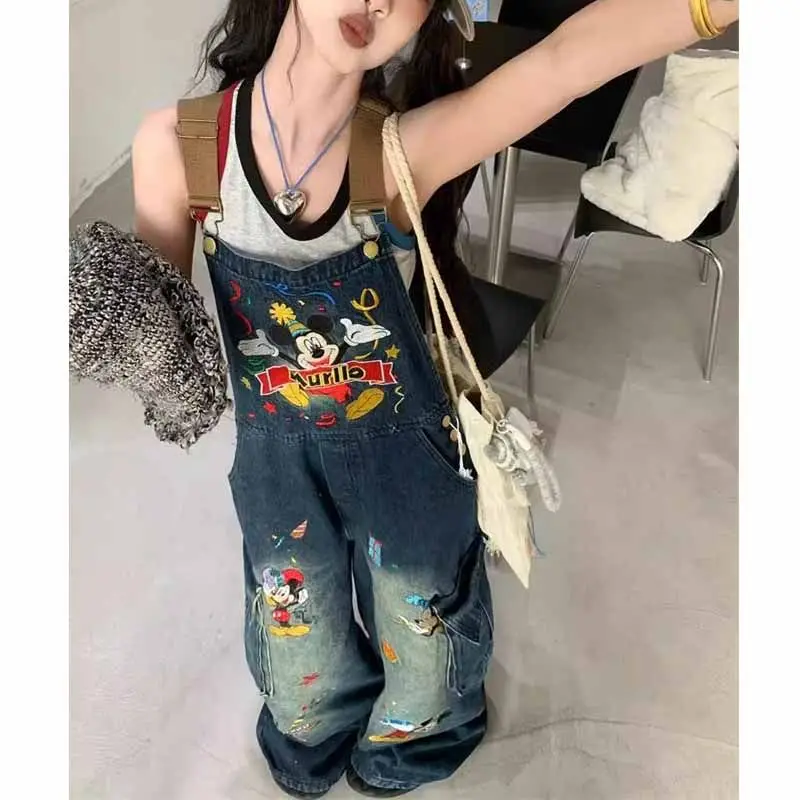 Women's Vintage American Style Mickey Embroidered Washed Denim Overalls New Summer Loose Slim Fit Straps Jumpsuit Casual Trendy
Women's Vintage American Style Mickey Embroidered Washed Denim Overalls New Summer Loose Slim Fit Straps Jumpsuit Casual Trendy