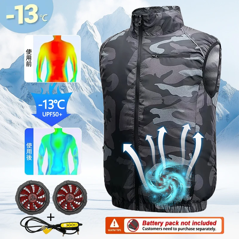 Summer Cooling Fan Workwear, Portable 12V High Power Brushless Motor Fan Vest Cooling Jacket for Outdoor Work Summer Heat Relief
Summer Cooling Fan Workwear, Portable 12V High Power Brushless Motor Fan Vest Cooling Jacket for Outdoor Work Summer Heat Relief