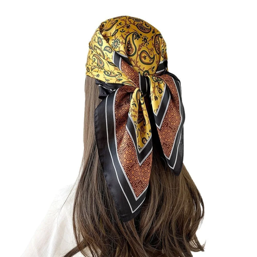 1pc Print Silk Scarf Headband Neckerchief, Suitable For Daily Use Women Spring And Summer Daily Beach Beach Vacation Dating Travel Daily Wear
1pc Print Silk Scarf Headband Neckerchief, Suitable For Daily Use Women Spring And Summer Daily Beach Beach Vacation Dating Travel Daily Wear