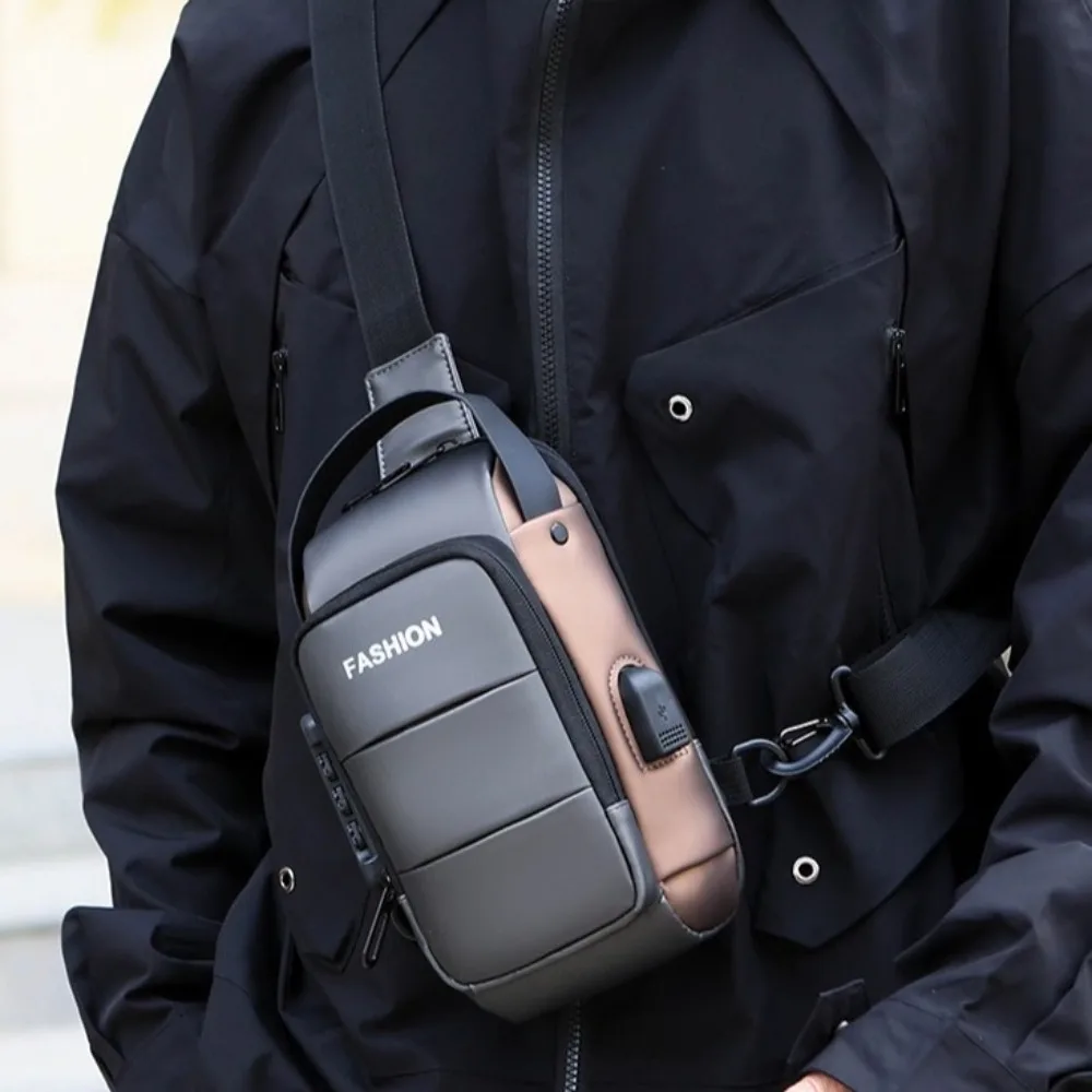 Anti-theft Men's Chest Bag USB Charging Port Large Capacity Password Sling Bag Multi-storey Waterproof Shoulder Crossbody Bag
Anti-theft Men's Chest Bag USB Charging Port Large Capacity Password Sling Bag Multi-storey Waterproof Shoulder Crossbody Bag
