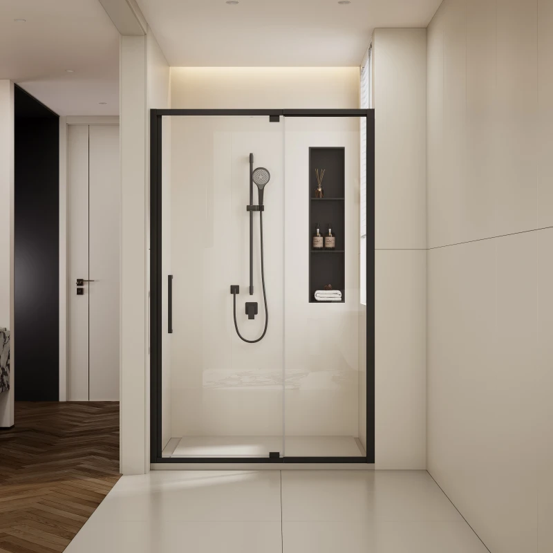 44-48" W x 72" H Scalable adjustable frame Shower Door with 1/4"(6mm) Clear SGCC Tempered Glass,Transparent safety film for g
44-48" W x 72" H Scalable adjustable frame Shower Door with 1/4"(6mm) Clear SGCC Tempered Glass,Transparent safety film for g