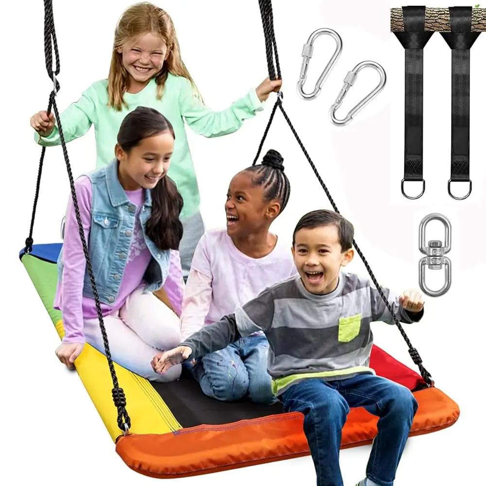 Giant 60"" Platform Tree Swing For Kids And Adults - 700 Lbs Large Swingset With Steel Frame, Hanging Straps And Swivel - Big
Giant 60"" Platform Tree Swing For Kids And Adults - 700 Lbs Large Swingset With Steel Frame, Hanging Straps And Swivel - Big