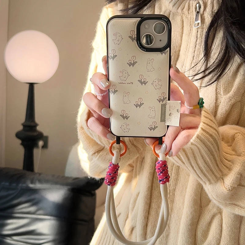 Leather Cartoon Bunny Portable Rope Phone Case for IPhone 11 12 13 14 15 16 Pro Promax Plush Bunny Hard Back Protective Case
Leather Cartoon Bunny Portable Rope Phone Case for IPhone 11 12 13 14 15 16 Pro Promax Plush Bunny Hard Back Protective Case