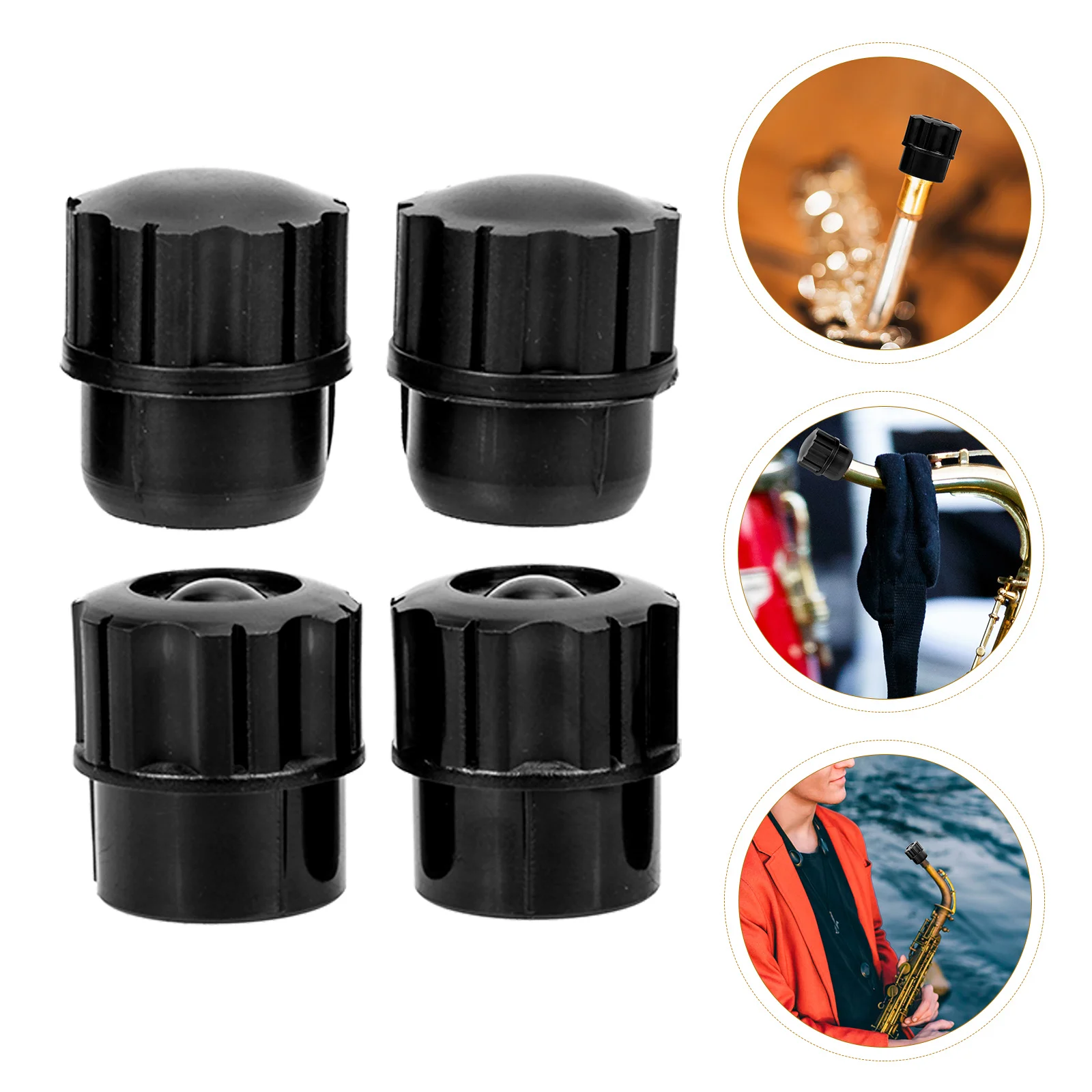 4 Pcs Plug Saxophone Hat Protective Stopper Soprano End Cap Chic Black Replacement
4 Pcs Plug Saxophone Hat Protective Stopper Soprano End Cap Chic Black Replacement