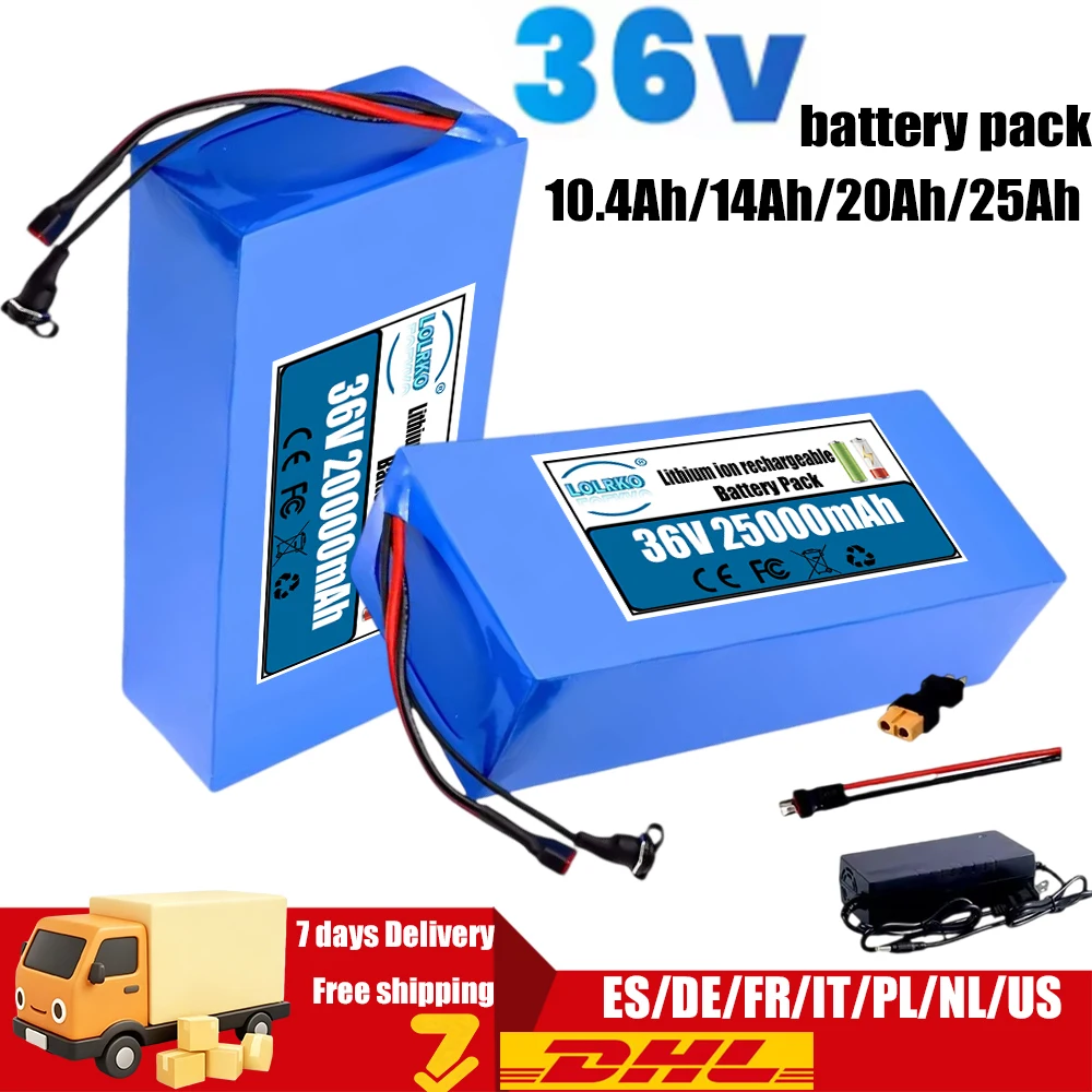 36V Battery Pack - 30A BMS, 10.4 - 25Ah, Ultra - Long Range for 200 - 1000W electric scooter battery motorcycle electric battery
36V Battery Pack - 30A BMS, 10.4 - 25Ah, Ultra - Long Range for 200 - 1000W electric scooter battery motorcycle electric battery