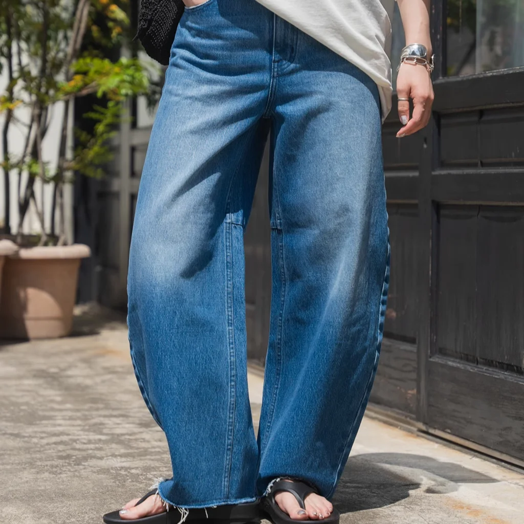 High Waist Loose Fit Cotton Denim Jeans Waed out Frayed Hem Casual Sle Women's Premium Jeans Blue Denim Fall 2025
High Waist Loose Fit Cotton Denim Jeans Waed out Frayed Hem Casual Sle Women's Premium Jeans Blue Denim Fall 2025