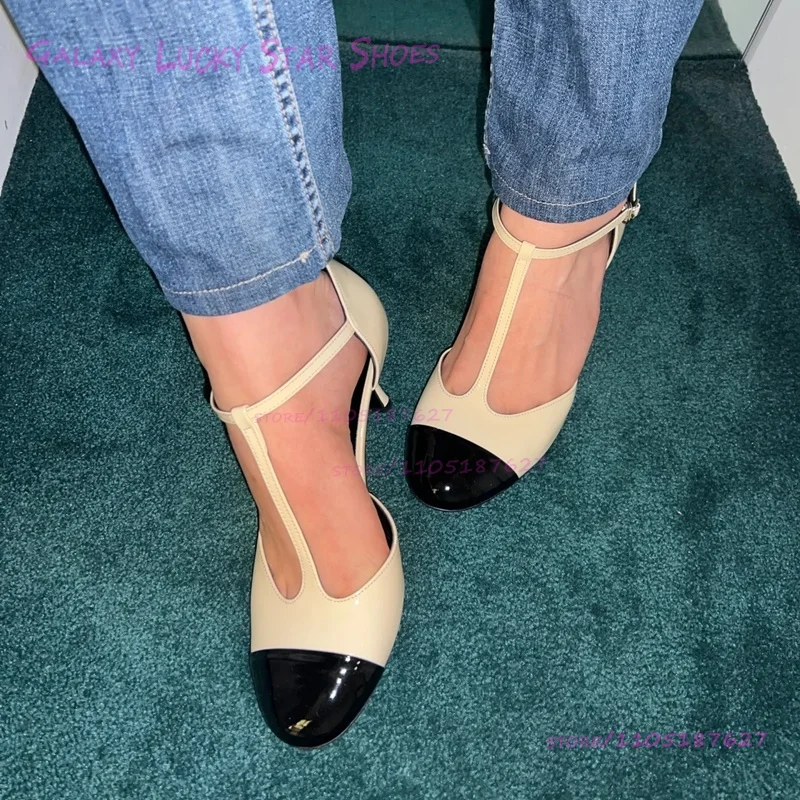 White Round Toe Black Color Matching Stiletto Heels Women Work Sandals Casual Belt Buckle Fashion Office Lady Kitten Heel Shoes
White Round Toe Black Color Matching Stiletto Heels Women Work Sandals Casual Belt Buckle Fashion Office Lady Kitten Heel Shoes