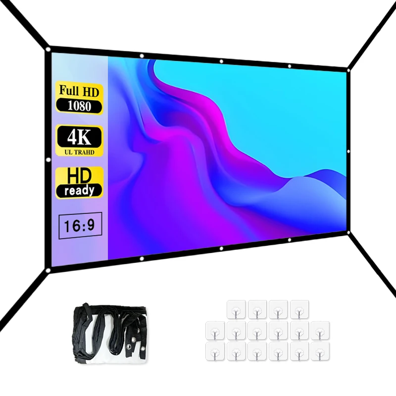 60-150 projection screen, foldable and washable white soft screen 16:9 high-definition extended projection screen
60-150 projection screen, foldable and washable white soft screen 16:9 high-definition extended projection screen