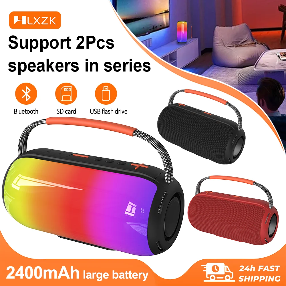 30W Bluetooth Speaker with Breathing Lamp Supports 2Pcs Tandem Portable Subwoofer Spatial Sound Effects 2400mAh Large Battery
30W Bluetooth Speaker with Breathing Lamp Supports 2Pcs Tandem Portable Subwoofer Spatial Sound Effects 2400mAh Large Battery