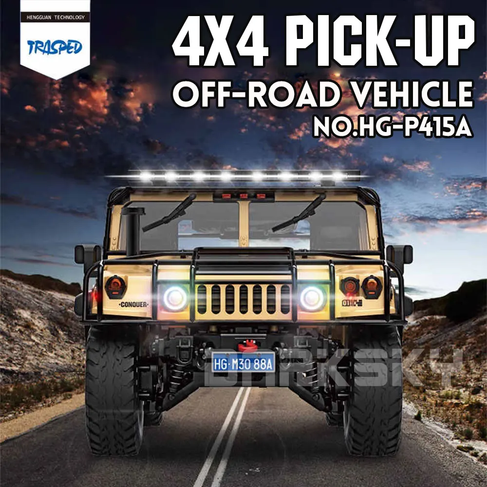 HG P415 1/10 2,4G 16-канальный радиоуправляемый автомобиль для Hummer, металлическое шасси, внедорожник, гусеничная модель для скалолазания, игрушки для взрослых и детей, подарки 
HG P415 1/10 2,4G 16-канальный радиоуправляемый автомобиль для Hummer, металлическое шасси, внедорожник, гусеничная модель для скалолазания, игрушки для взрослых и детей, подарки