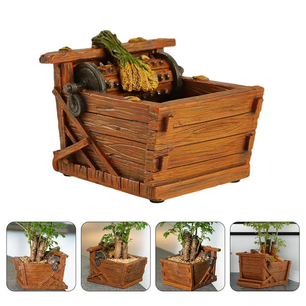 1Pcs Vintage Threshing Resin Flower Pot Brown Creative Household Planter for Indoor Plants Balcony Garden
1Pcs Vintage Threshing Resin Flower Pot Brown Creative Household Planter for Indoor Plants Balcony Garden