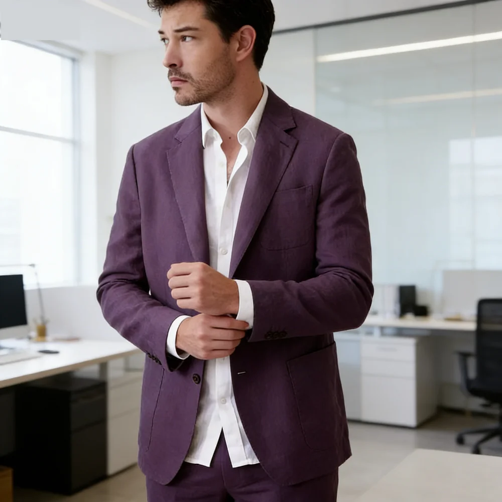 Men's Casual Linen Terno Slim Fit Customized Smoking Suit Elegant Business Jacket Smart Blazer for Dance
Men's Casual Linen Terno Slim Fit Customized Smoking Suit Elegant Business Jacket Smart Blazer for Dance