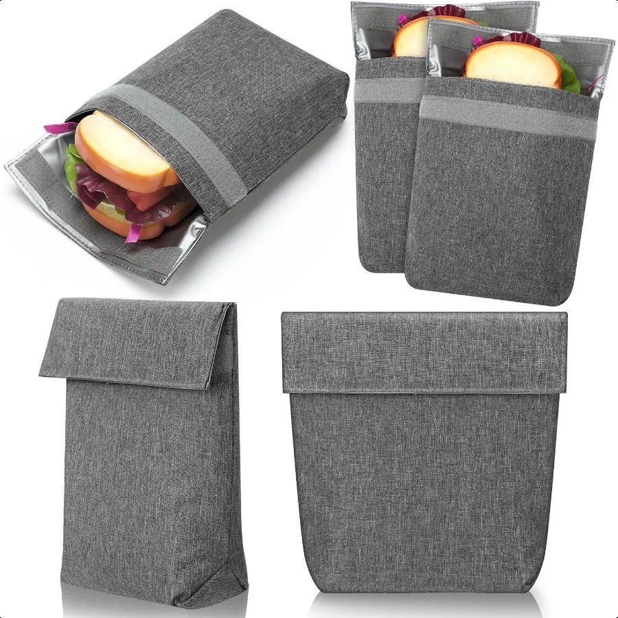 3 Pcs Insulated Sandwich Bag Reusable Snack Bags Washable Insulated Pouch Small Thermal Bag Reusable Lunch Bags for Work Picnic
3 Pcs Insulated Sandwich Bag Reusable Snack Bags Washable Insulated Pouch Small Thermal Bag Reusable Lunch Bags for Work Picnic