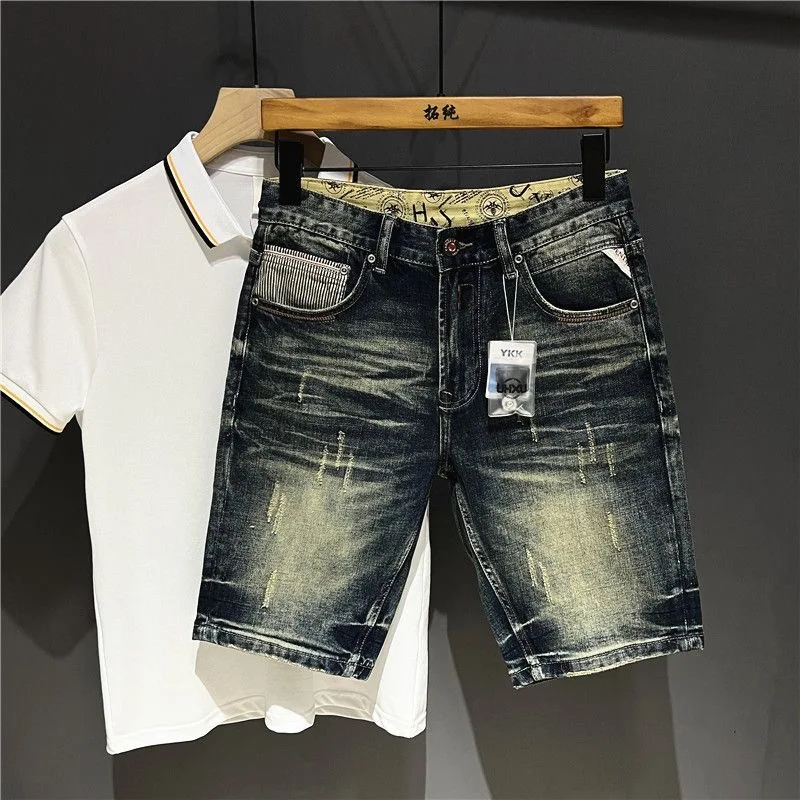 Summer New Fashionable Solid Color American Retro Straight Leg Sports Jeans Men's Casual Loose High-Quality Denim Shorts
Summer New Fashionable Solid Color American Retro Straight Leg Sports Jeans Men's Casual Loose High-Quality Denim Shorts