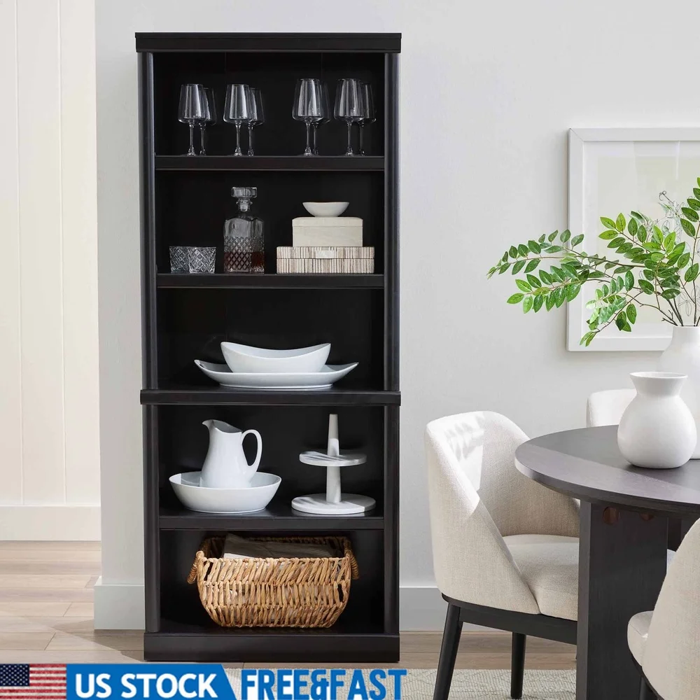 Tall 5 Shelf Bookcase Black Finish Adjustable Wooden Storage Unit Easy Assembly Home Display Traditional Furniture
Tall 5 Shelf Bookcase Black Finish Adjustable Wooden Storage Unit Easy Assembly Home Display Traditional Furniture