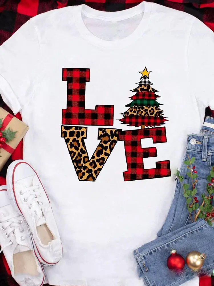 New Year Festival Star Tree Cute Women Holiday T Shirt Fashion Print Top Merry Christmas Clothing Graphic Tee T-shirts
New Year Festival Star Tree Cute Women Holiday T Shirt Fashion Print Top Merry Christmas Clothing Graphic Tee T-shirts