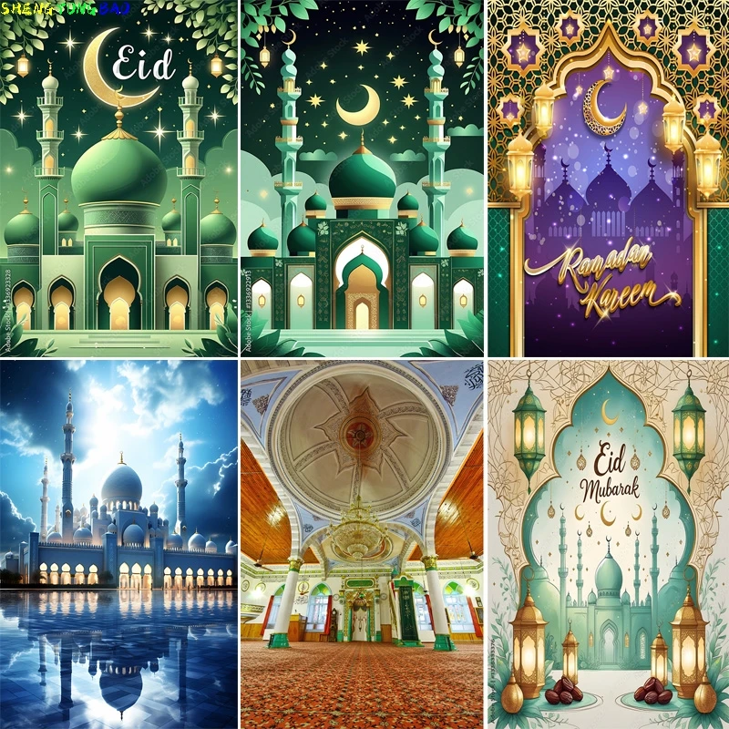 Ramadan Eid Kareem Mubarak Islamic New Year Moon Lanterns Background Arabic Palace Candles Mosque Photography Backdrops VG-01
Ramadan Eid Kareem Mubarak Islamic New Year Moon Lanterns Background Arabic Palace Candles Mosque Photography Backdrops VG-01