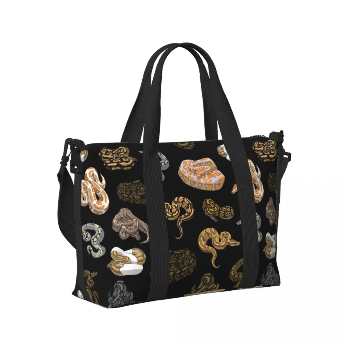 Custom Ball Python Morph Snake Pattern Beach Travel Bag Large Capacity Tote Bags for Gym Yoga Women Shopping Duffle Shoulder Bag
Custom Ball Python Morph Snake Pattern Beach Travel Bag Large Capacity Tote Bags for Gym Yoga Women Shopping Duffle Shoulder Bag