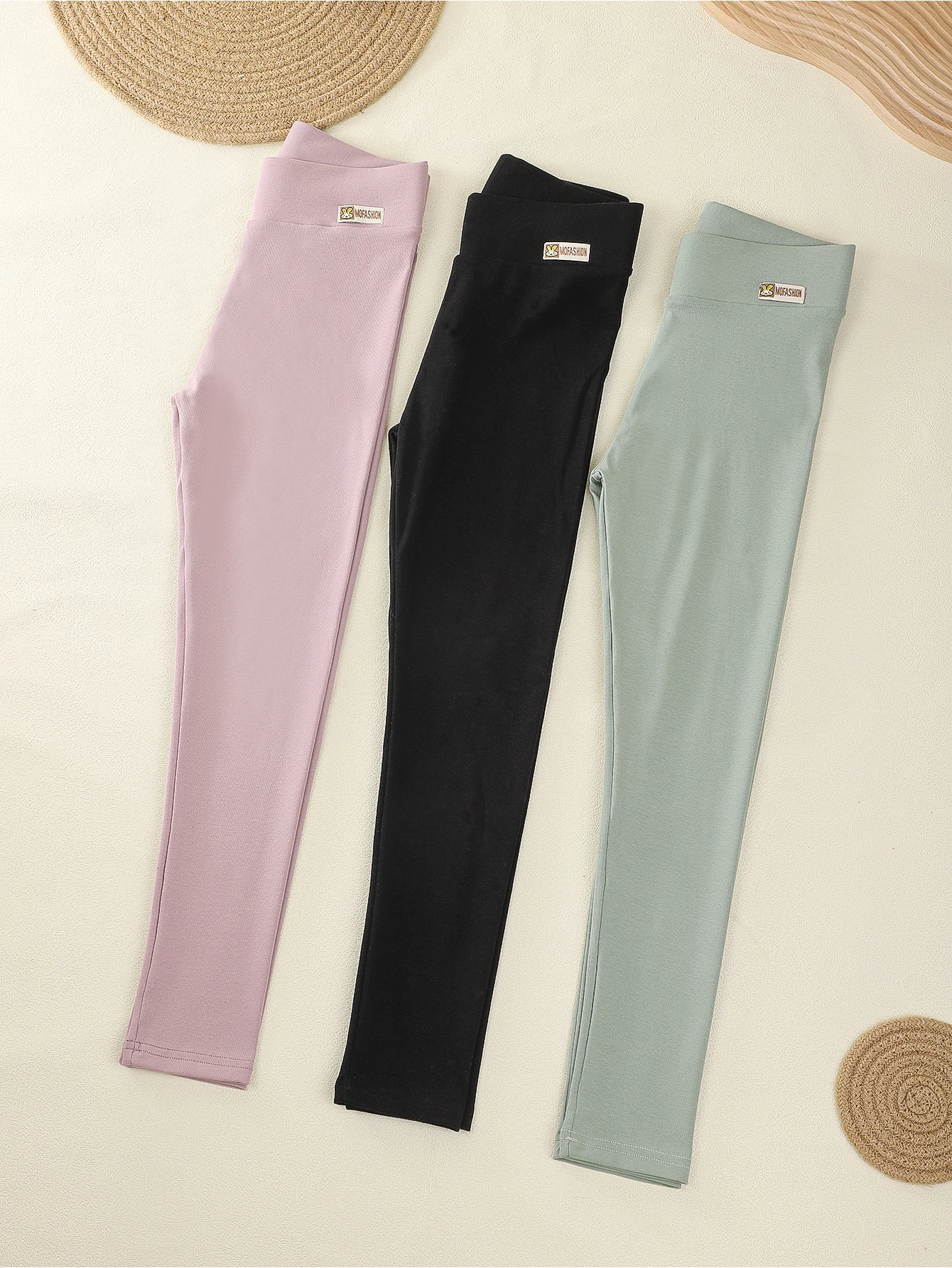 High Waisted Cotton Leggings for Girls, Cute Monochromatic, Rabbit Grade, Elastic, 3 Pcs
High Waisted Cotton Leggings for Girls, Cute Monochromatic, Rabbit Grade, Elastic, 3 Pcs