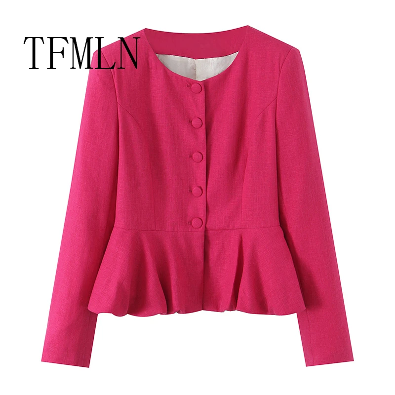 TFMLN Women Autumn Fashion Solid Blazer Coat Female Office Wear Hem Folded Jacket Blazers Casual Womn Street Outwear
TFMLN Women Autumn Fashion Solid Blazer Coat Female Office Wear Hem Folded Jacket Blazers Casual Womn Street Outwear
