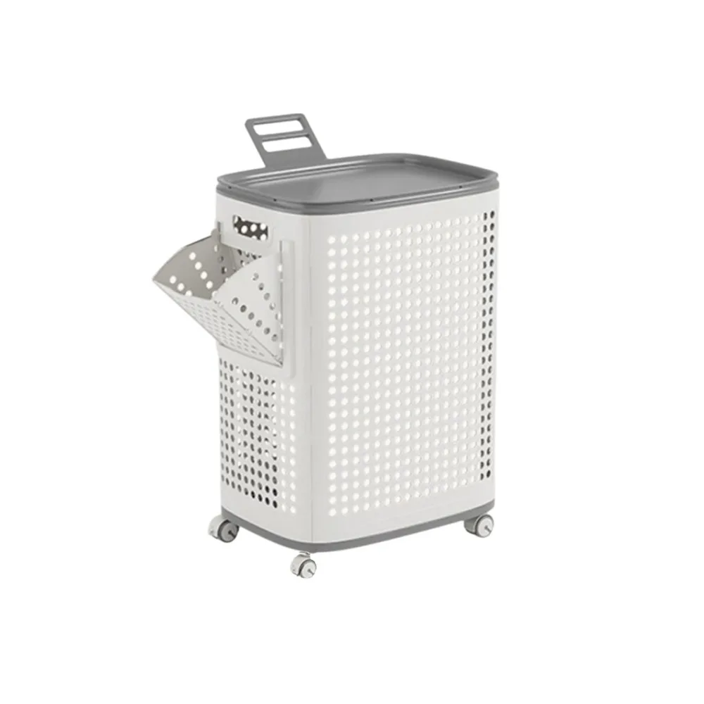 Large Capacity Folding Dirty Clothes Basket Plastic Dust-proof Hollow Out Washing Baskets Detachable with Mute Wheels
Large Capacity Folding Dirty Clothes Basket Plastic Dust-proof Hollow Out Washing Baskets Detachable with Mute Wheels