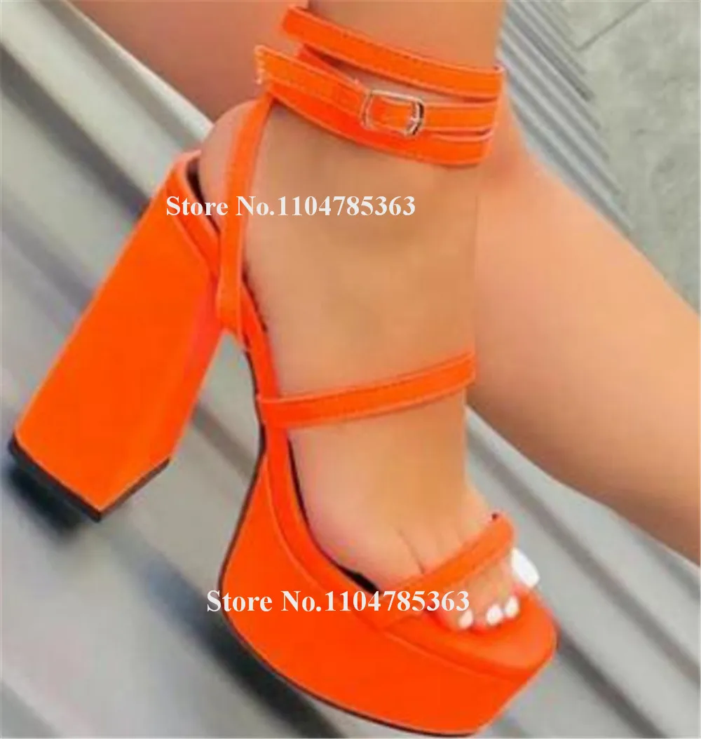 Sexy Orange Pink Suede Narrow Straps Chunky Heel Sandals Peep Toe Ankle Strappy High Platform Thick Heel Party Heels
Sexy Orange Pink Suede Narrow Straps Chunky Heel Sandals Peep Toe Ankle Strappy High Platform Thick Heel Party Heels